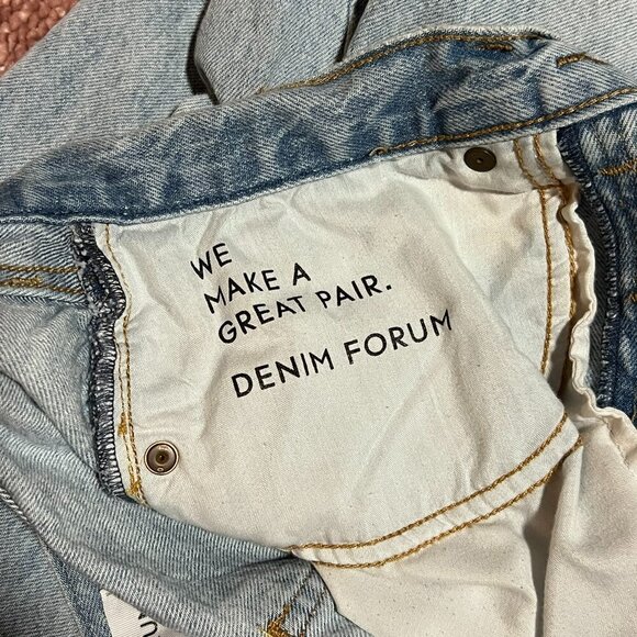 Denim Forum The BF Boyfriend High Rise Loose 28L Size 29 Light Wash - Picture 10 of 15